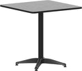 Mellie 27.5'' Square Aluminum Indoor-Outdoor Table with Base