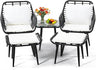 Outdoor Wicker Chairs and Table Bistro Conversation Furniture Set