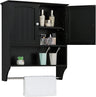 Bathroom Wall Cabinet with 1 Adjustable Shelf & Double Doors, Medicine Cabinet