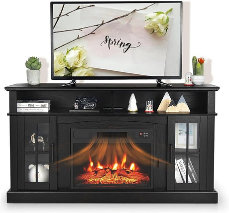 58 Inches Fireplace TV Stand with 23 Inch Fireplace