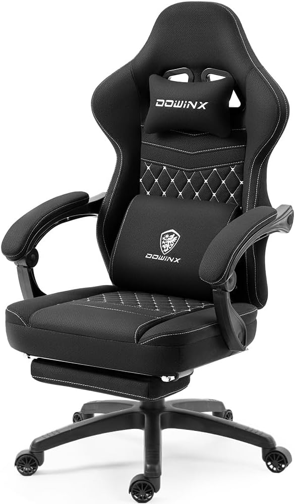 Gaming Chair Breathable Fabric Computer Chair with Pocket Spring Cushion