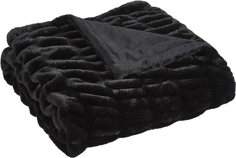 Lapin Ultra Fine Faux Fur Throw Blanket - Luxurious, Chic, Soft and Cozy