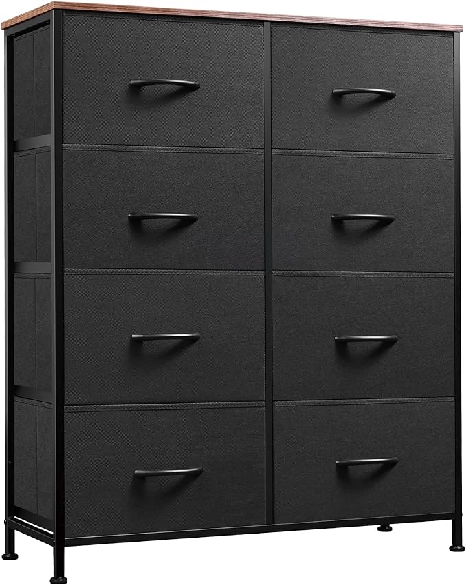 Fabric Dresser for Bedroom, Tall Dresser with 8 Drawers, Storage Tower