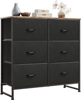 Fabric Dresser for Bedroom 6 Drawer Double Dresser