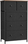 Drawer Dresser, Storage Dresser Tower with 5 Fabric Drawers