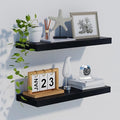 Oak Floating Shelves for Wall，24in Wall Mounted Display Ledge Shelves Perfect