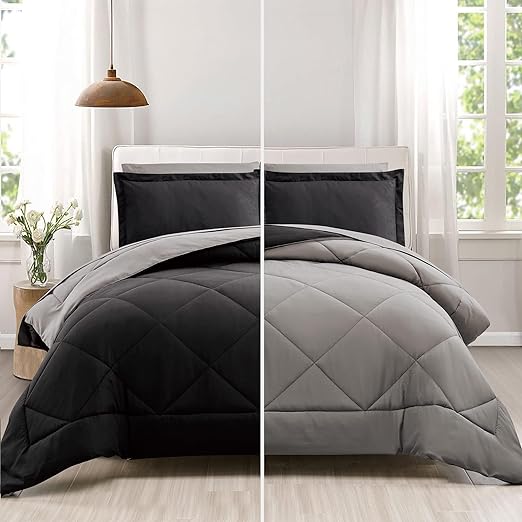 Full/Queen Reversible Bed Set with Comforter