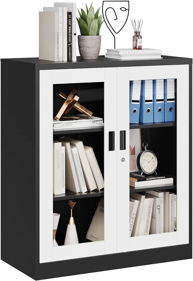 Steel Combination Storage Cabinet with 4 Shelves