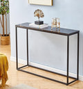 42”Faux Marble Console Table, Snack Entryway Table, Entrance Sofa Table