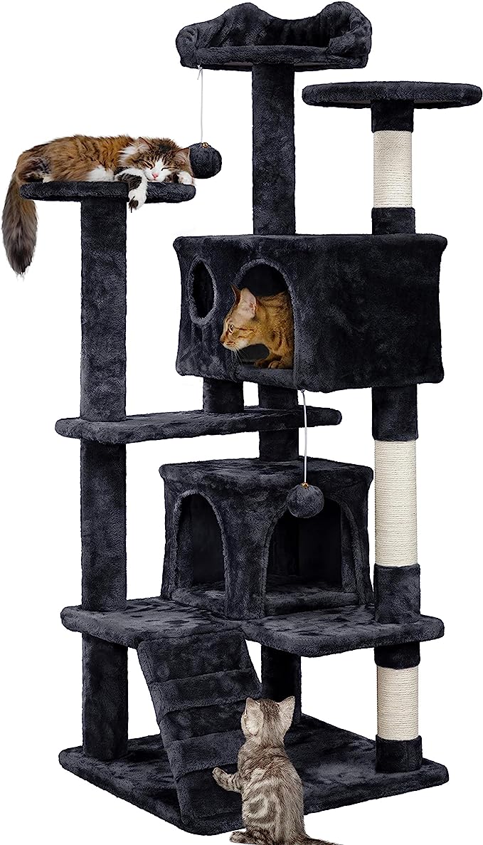 54in Cat Tree Tower Condo Furniture Scratch Post for Kittens Pet House Play