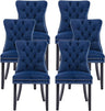 Velvet Dining Chairs Set of 6, Upholstered Dining Room Chairs