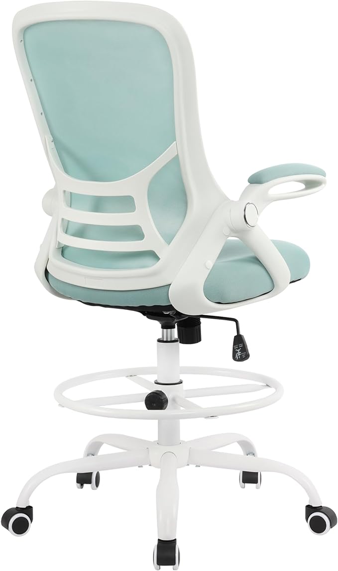 High-Back Mesh Ergonomic Drafting Chair