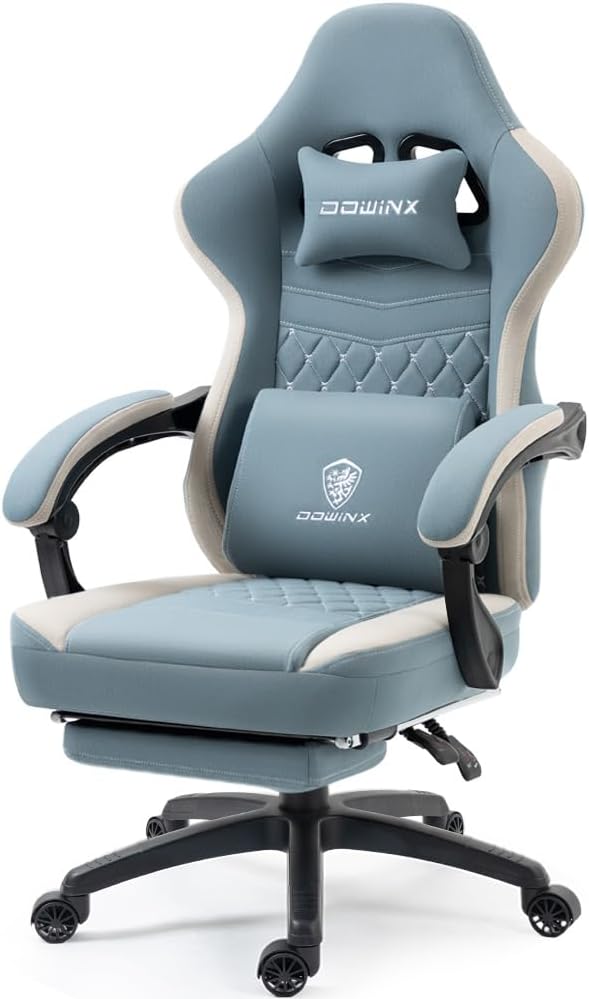 Gaming Chair Breathable Fabric Computer Chair with Pocket Spring Cushion