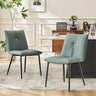 Dining Chairs Set of 2,Faux Leather Upholstered Chairs with Metal Feet