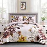 7 Pieces Bed in a Bag Embroidery Floral Comforter