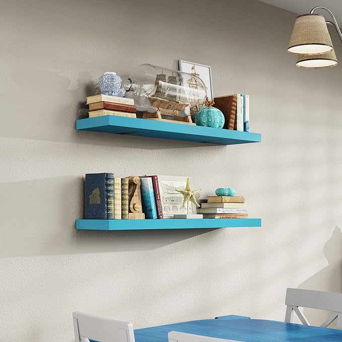 Floating Shelves for Wall Decor, Bedroom Bathroom Storage Wood Shelf, Farmhouse