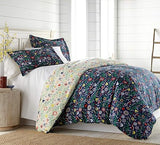 Oversized Comforter Bedding Set Down Alternative All-Season Warmth, Soft Reversible