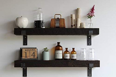 Reclaimed Wood Shelves Floating Or with Brackets Amish Handcrafted in Lancaster County