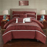 Cheryl 10 Piece Comforter Set Complete Bed in a Bag Pleated Ruched Ruffled Bedding