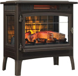 Electric Infrared Quartz Fireplace Stove with 3D Flame Effect