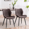 Dining Chairs Set of 2 Upholstered Faux Leather Kitchen Dining Room Chairs