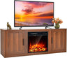 Electric Fireplace TV Stand for TVs up to 65 Inch,with 18 Inch 1500W Faux Fireplace