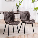 Dining Chairs Set of 2, Upholstered Faux Leather Kitchen & Dining Room Chairs