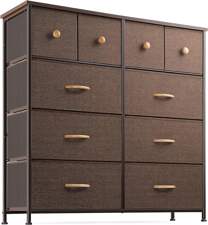 Dresser for Bedroom with 10 Drawers, Storage Drawer Organizer