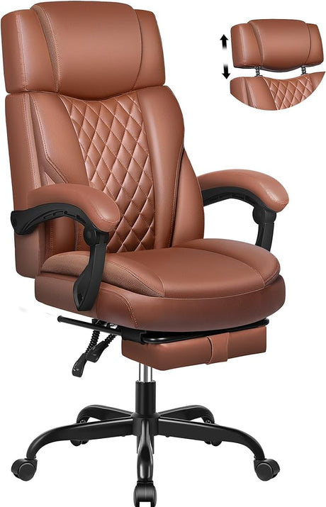 Executive Leather Office Chair, Big and Tall Office Chair