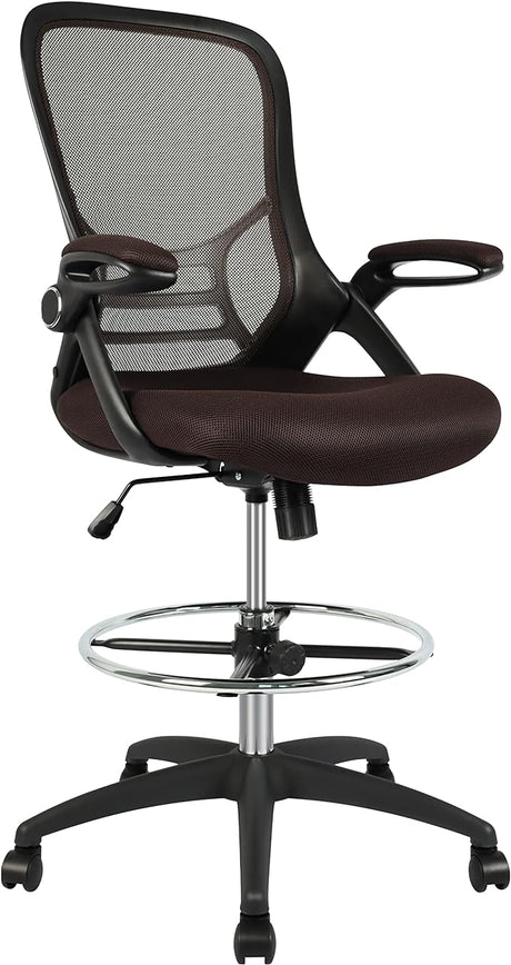 High-Back Mesh Ergonomic Drafting Chair