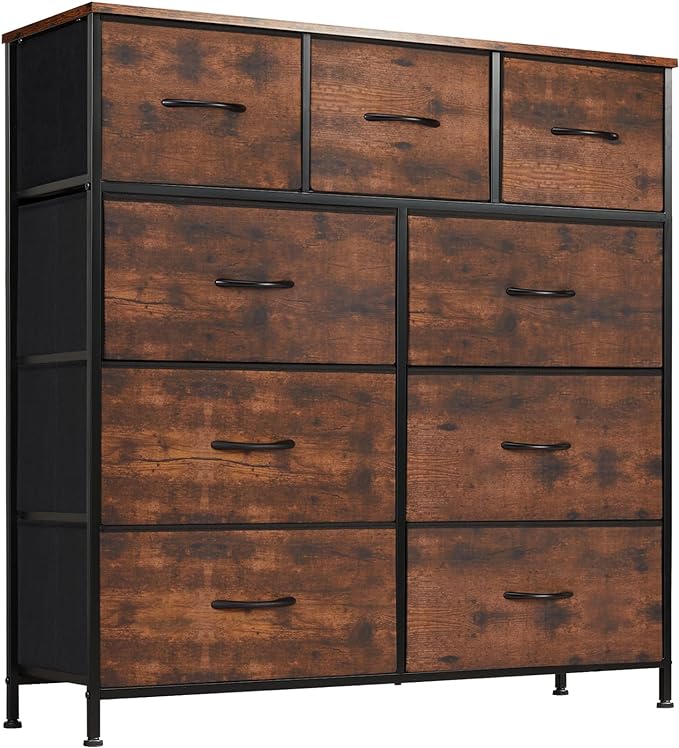 Dresser for Bedroom, Storage Drawers, Tall Dresser Fabric Storage Tower