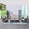 Patio Furniture 5 Pieces Outdoor Furniture Set Wicker Outdoor Sectional Couch with Patio