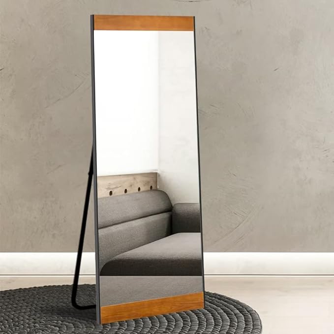 Full Length Mirror, 64" x 21" Aluminum Alloy Frame Floor Mirror