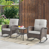 Chairs Set of 2, Wicker Rocker Rocking Chairs for Porch