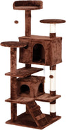 54in Cat Tree Tower for Indoor Cats Multi-Level Cat Condo Cat Bed Furniture