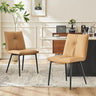 Dining Chairs Set of 2,Faux Leather Upholstered Chairs with Metal Feet