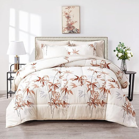 7 Pieces Bed in a Bag Queen Comforter Set with Sheets