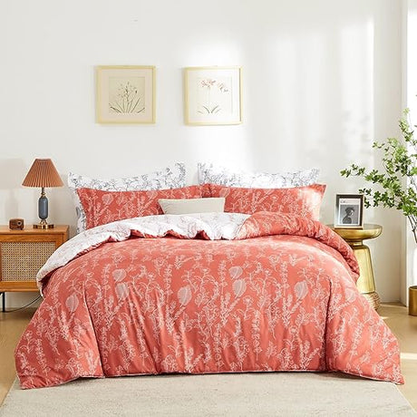 Floral King Size Comforter Set for King Bed Farmhouse Boho Bedding Comforter Sets