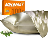 100% Mulberry Silk Pillowcase for Hair and Skin, 22 Momme Natural Silk Pillow Case