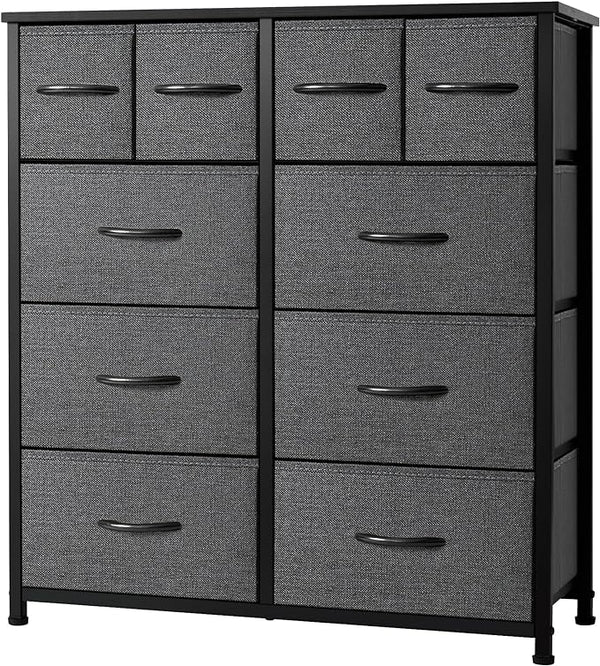 10, Wide Fabric Storage and Organization, Bedroom Dresser, Chest of Drawers