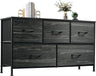 Dresser for Bedroom with 5 Drawers, Wide Chest of Drawers, Fabric Dresser