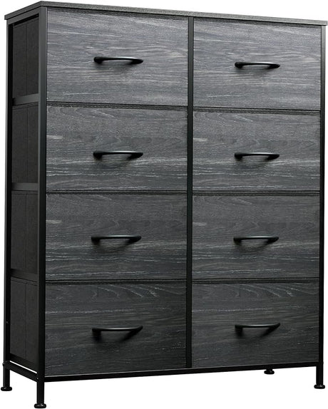 Fabric Dresser for Bedroom, Tall Dresser with 8 Drawers, Storage Tower