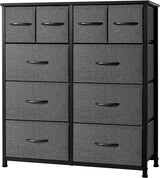 Wide Dresser Storage Tower with Sturdy Steel Frame