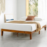 12" Classic Solid Wood Platform Bed Frame