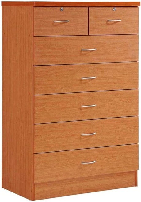 7 Drawer Wood Dresser for Bedroom