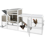 Chicken coop with three roosting perches and lockable door