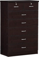 7 Drawer Wood Dresser for Bedroom