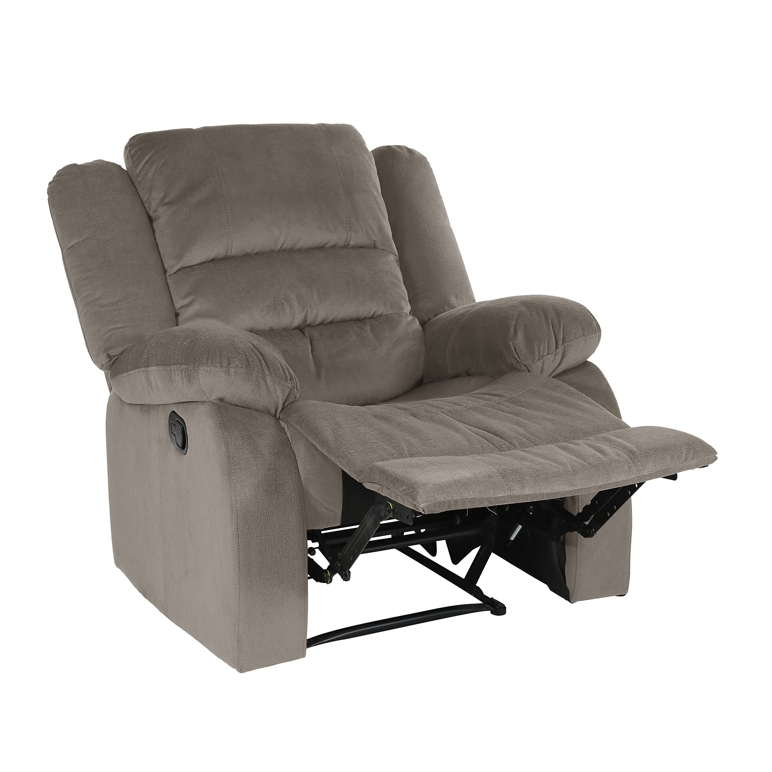 Chocolate Living Room Recliner with Zig-Zag Springs and Pocket Coil Seat