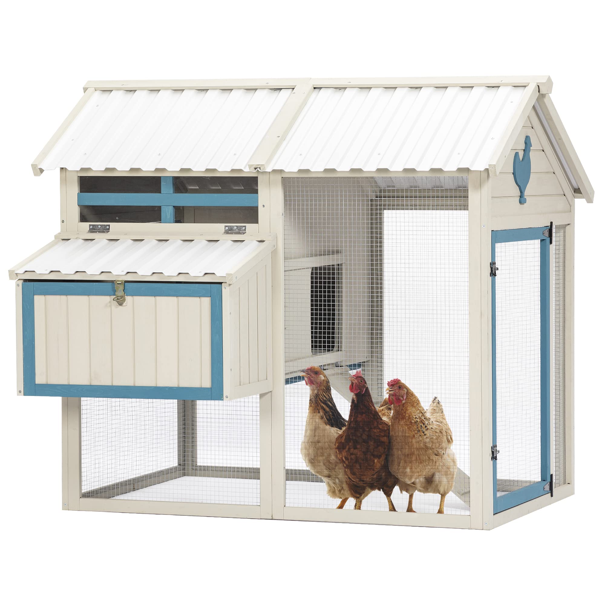 ClearTop Deluxe chicken coop with PVC roof and transparent windows