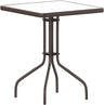 Barker 23.5'' Square Tempered Glass Metal Table